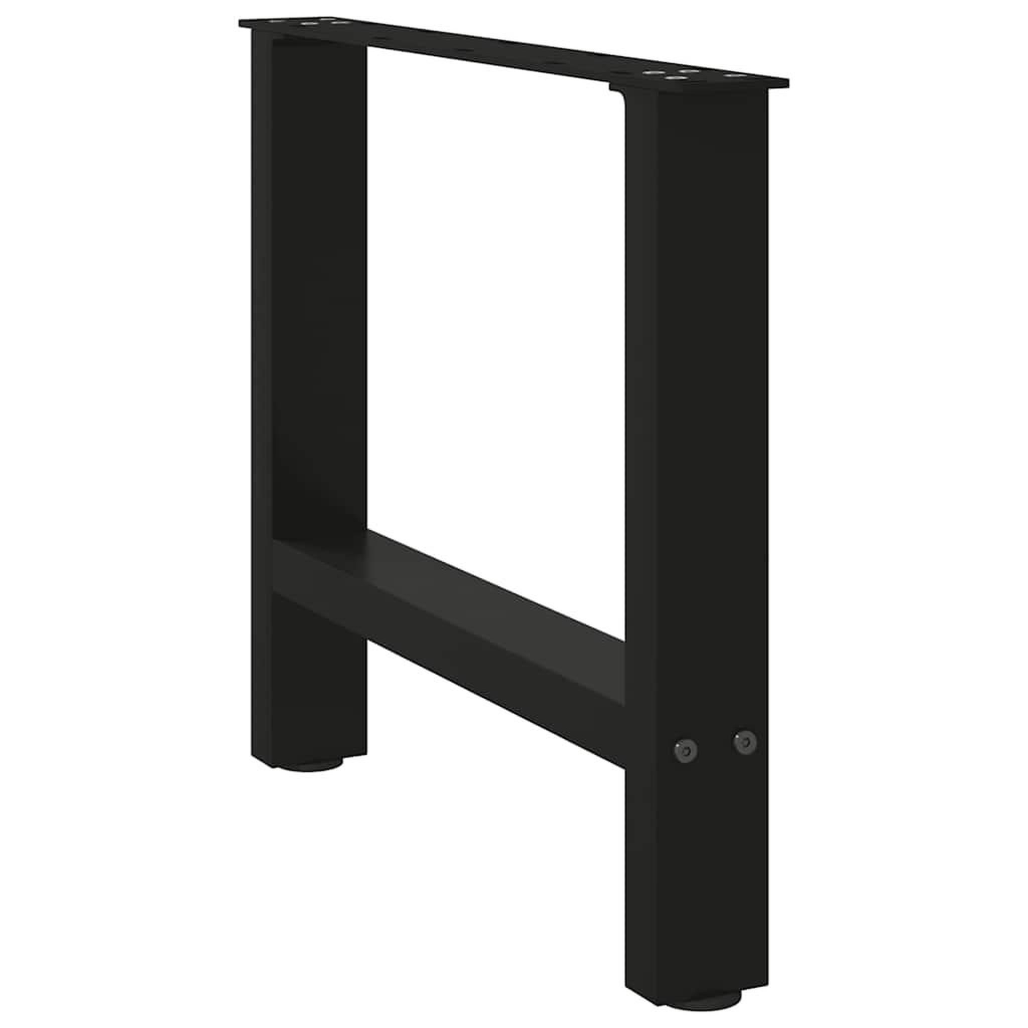 Voir la diapositive 4 : VIDAXL Pieds de table basse noir 2 pcs 60x(42-43) cm acier