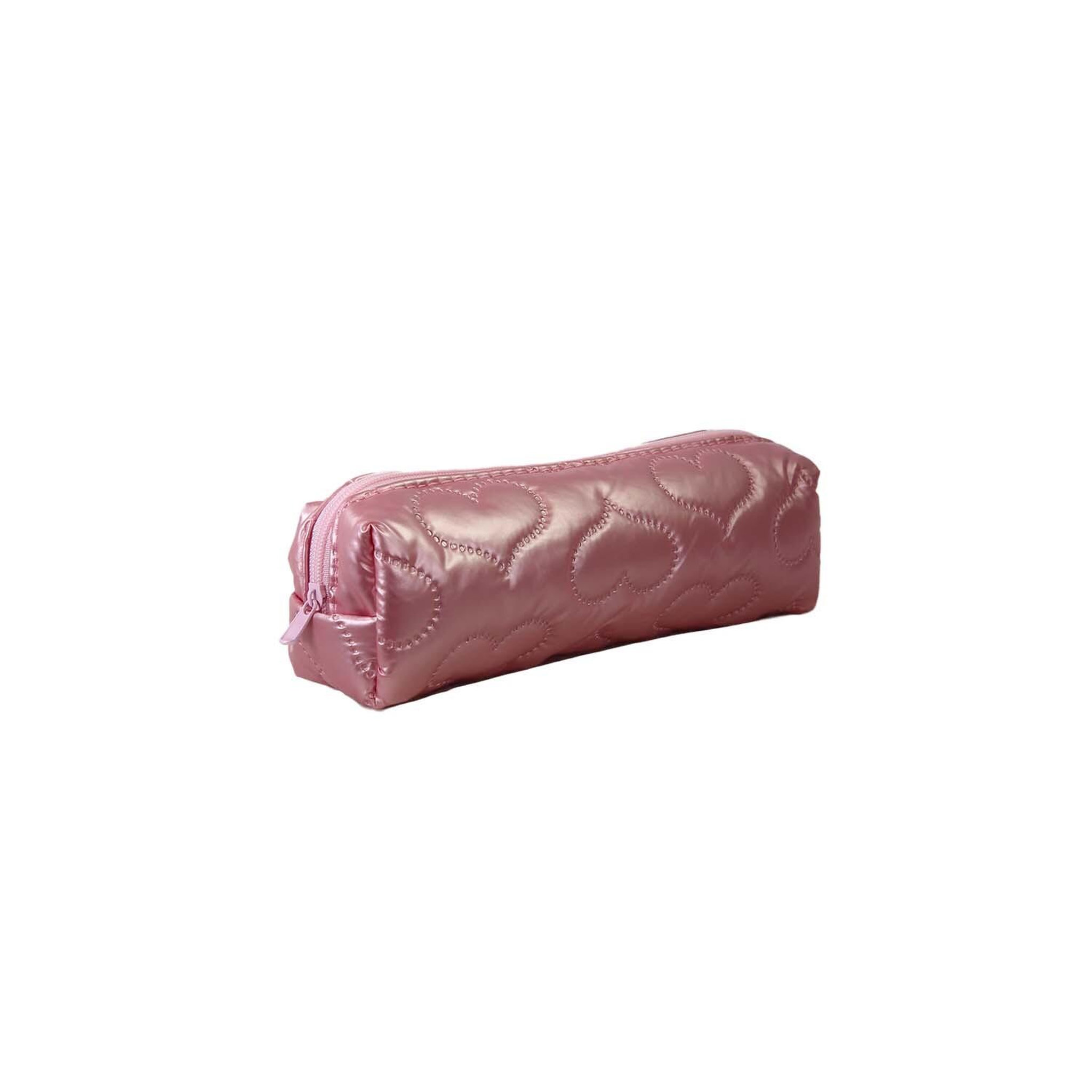 Voir la diapositive 2 : Bagtrotter Trousse scolaire rectangulaire - Rose motif c-ur - Fille - 1 compartiment