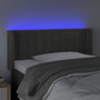 Voir la diapositive 4 : VIDAXL Tete de lit a LED Gris fonce 103x16x78/88 cm Velours