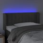 Voir la diapositive 4 : VIDAXL Tete de lit a LED Gris fonce 103x16x78/88 cm Velours