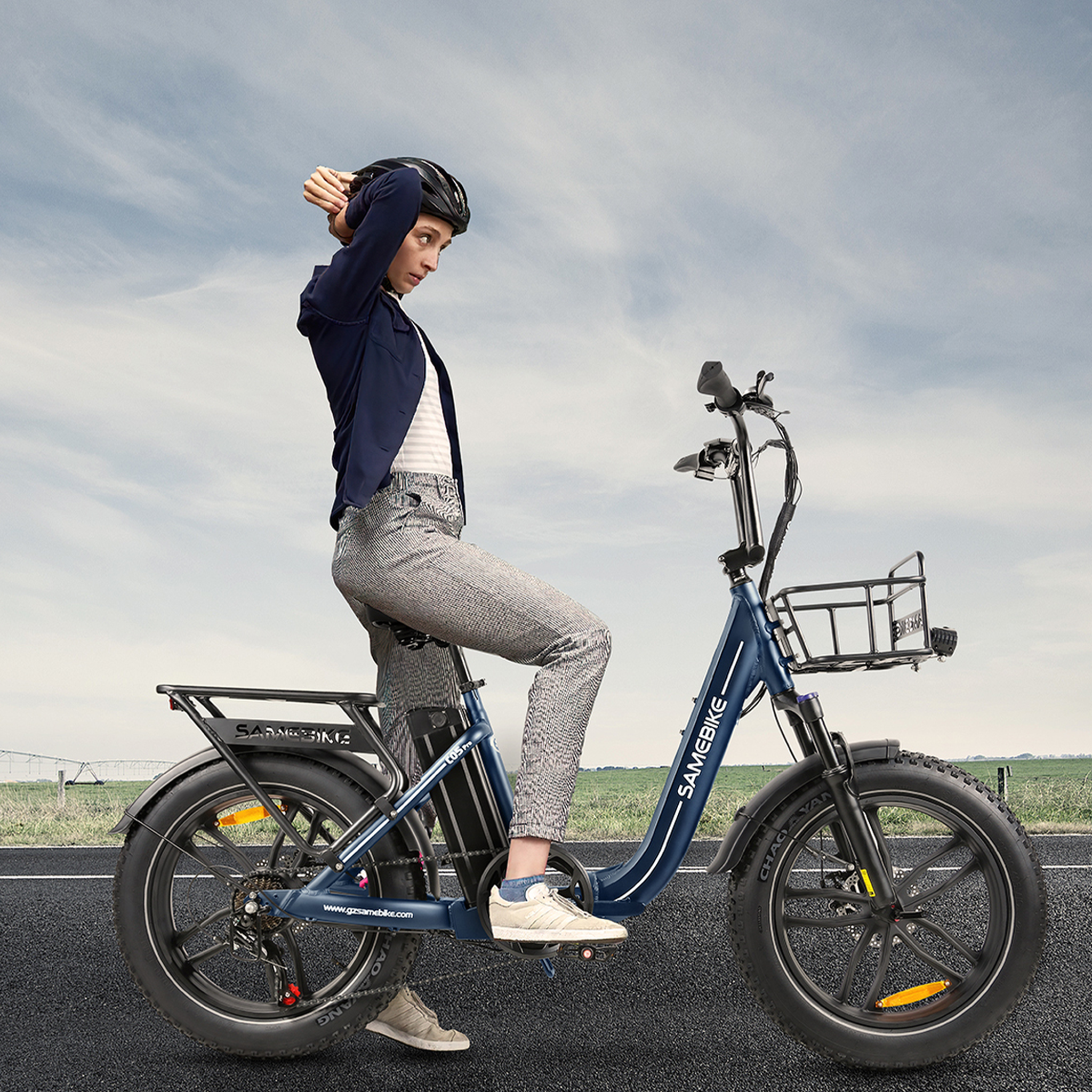Voir la diapositive 4 : SAMEBIKE Vélo électrique pliable SAMEBIKE C05 Pro, 250 W