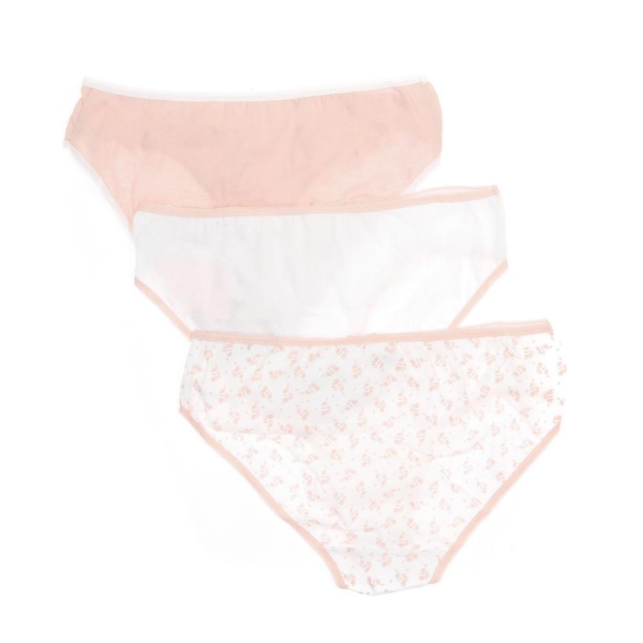Voir la diapositive 2 : Lulu Castagnette Lot x3 Culottes Rose/Blanche Femme Lulu Castagnette