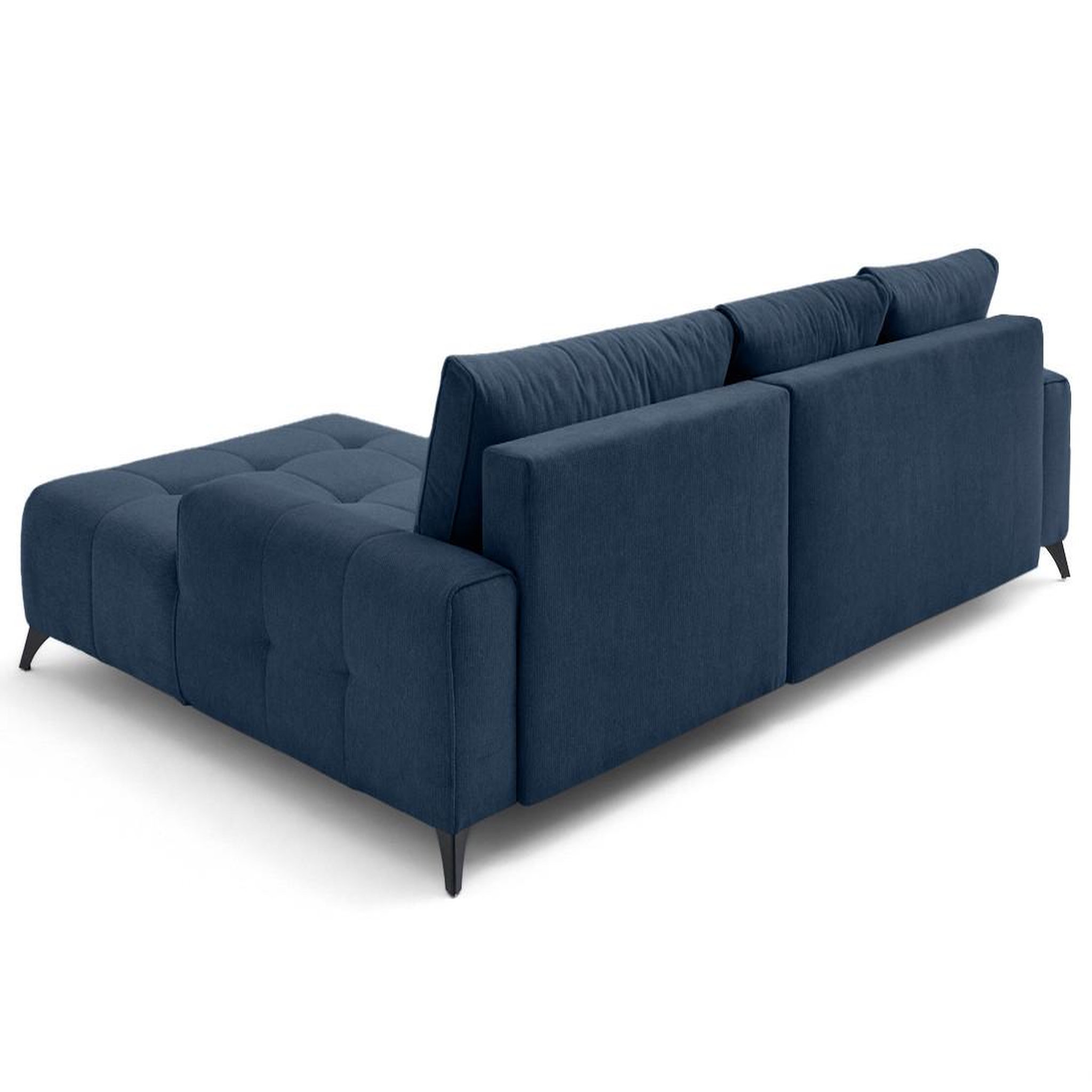 Voir la diapositive 5 : LISA DESIGN Rimini - canapé d'angle droit 4 places convertible avec coffre en tissu texturé