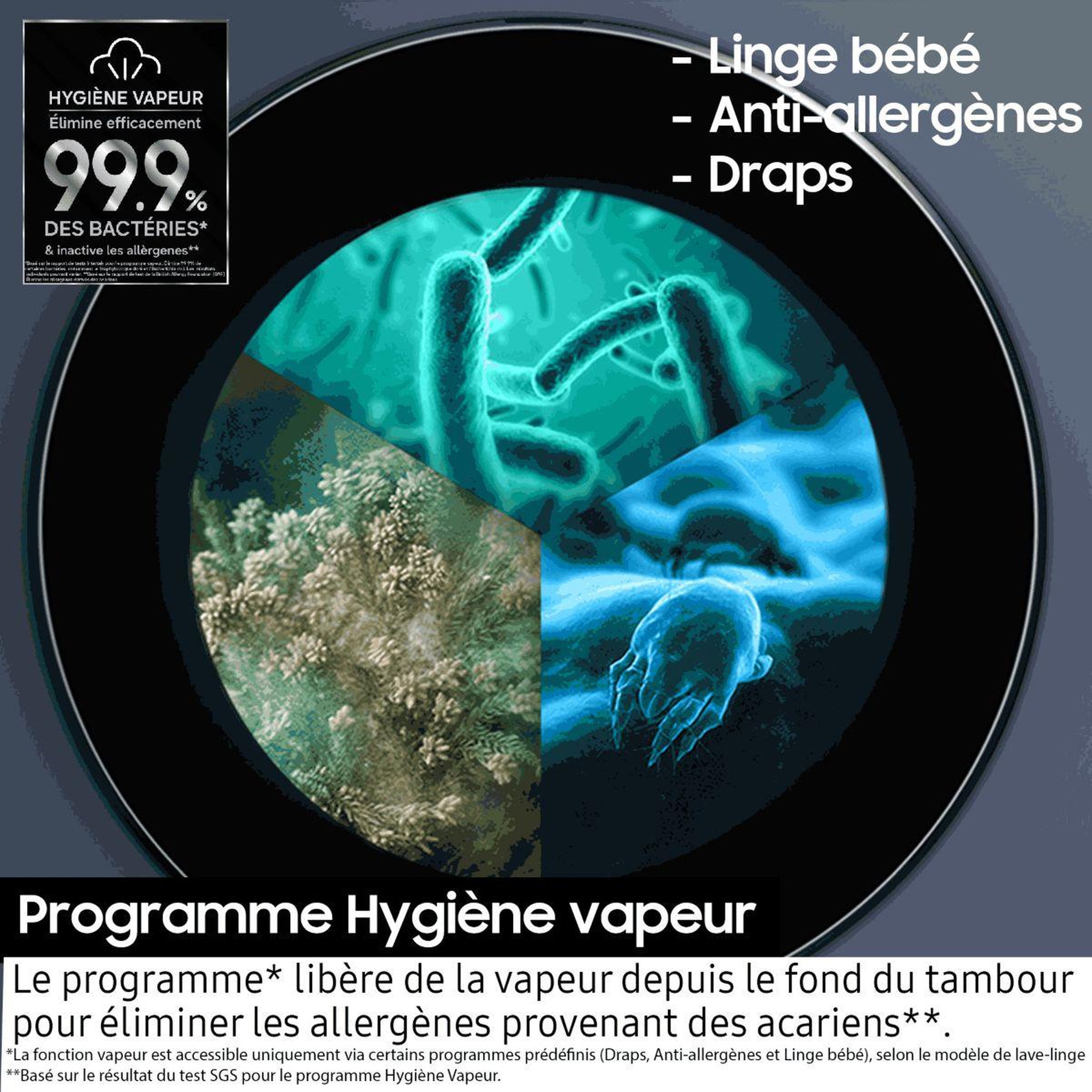 Voir la diapositive 4 : Samsung Lave linge hublot ww11db7b94ge bespoke ai