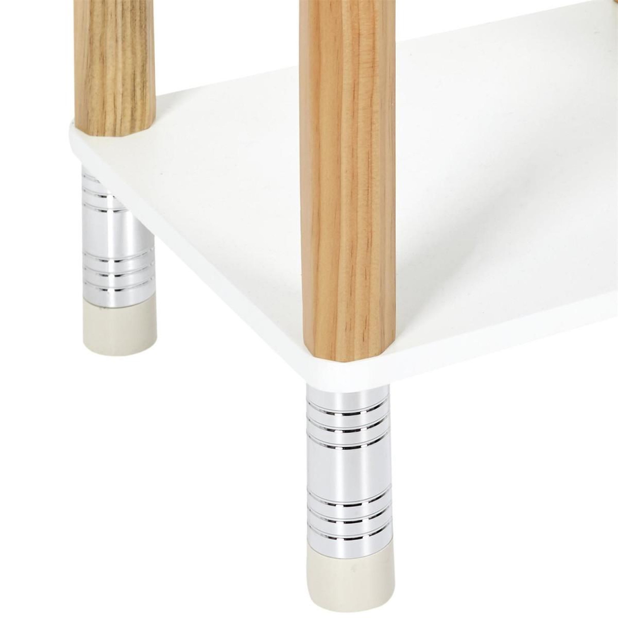 Voir la diapositive 4 : HOME DECO KIDS Table de chevet 1 tiroir  crayon  51cm blanc