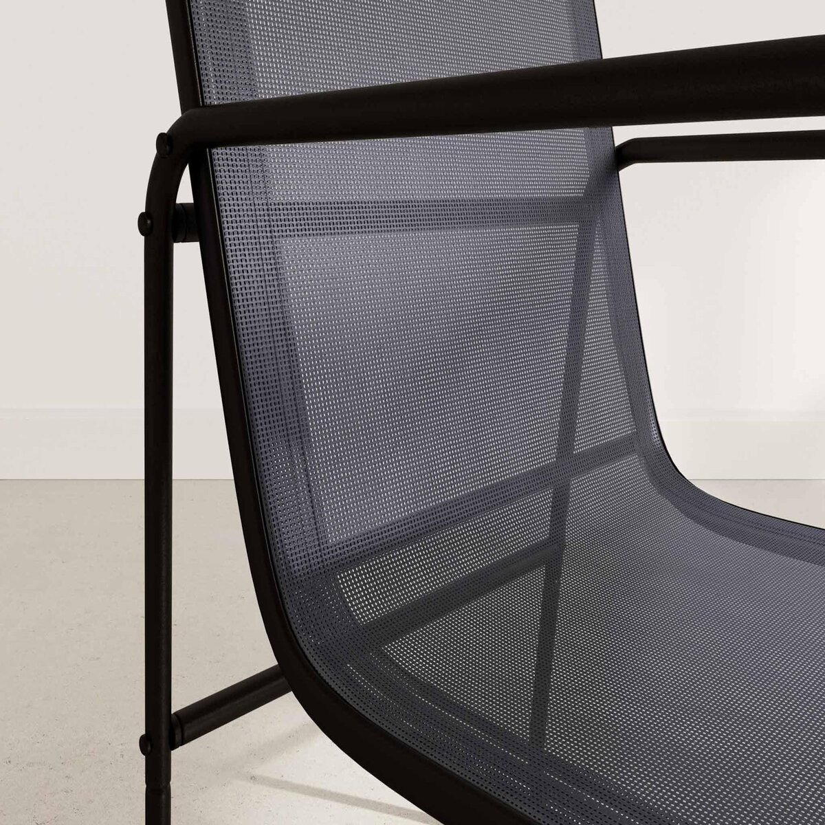 BEST MOBILIER Murillo - ensemble table et chaises de jardin - 6 personnes - noir et gris