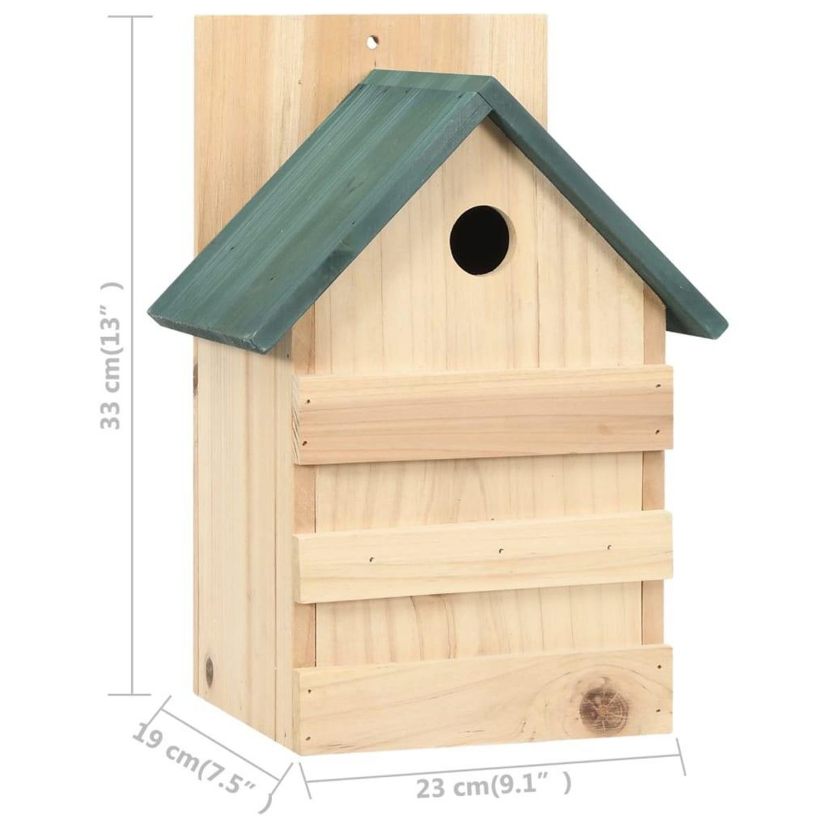 VIDAXL Nichoirs 4 pcs 23x19x33 cm Bois de sapin