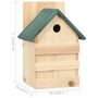 Voir la diapositive 6 : VIDAXL Nichoirs 4 pcs 23x19x33 cm Bois de sapin