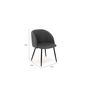 Voir la diapositive 6 : Lot de 2 chaises en velours NINON