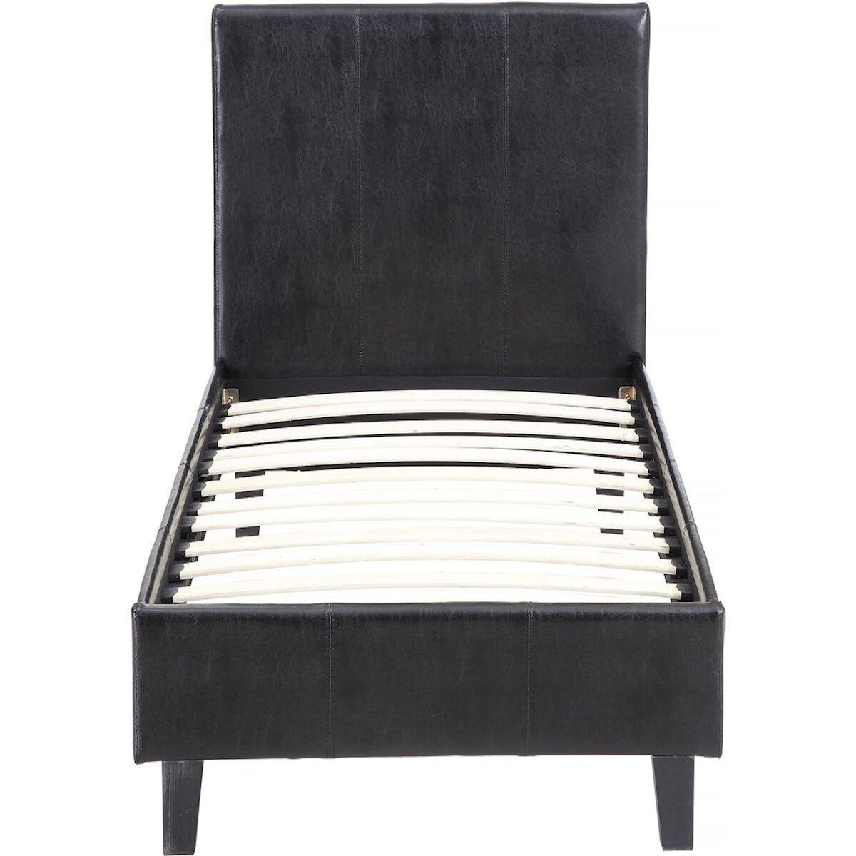 Habitat et Jardin Lit  Lina  - 90 x 190 cm - Noir