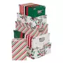 ATMOSPHERA Lot de 6 boîtes pour cadeaux de Noël Lutins - Multicolore
