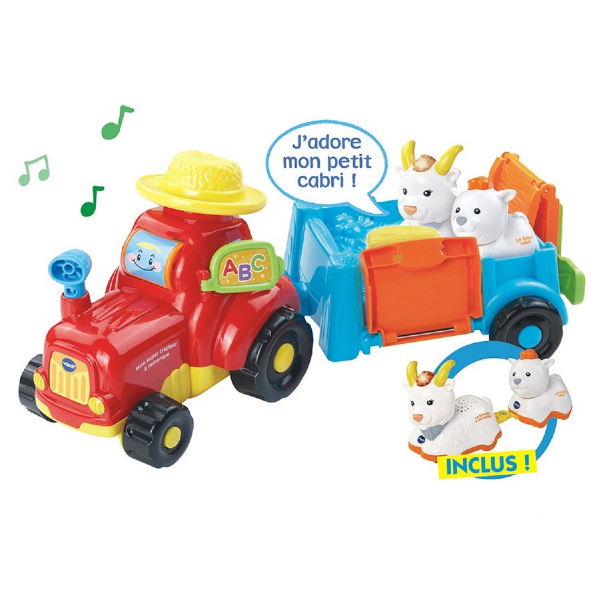 VTECH Tut Tut Animo Mon super tracteur à remorque (+Babette, la biquette à devinettes)