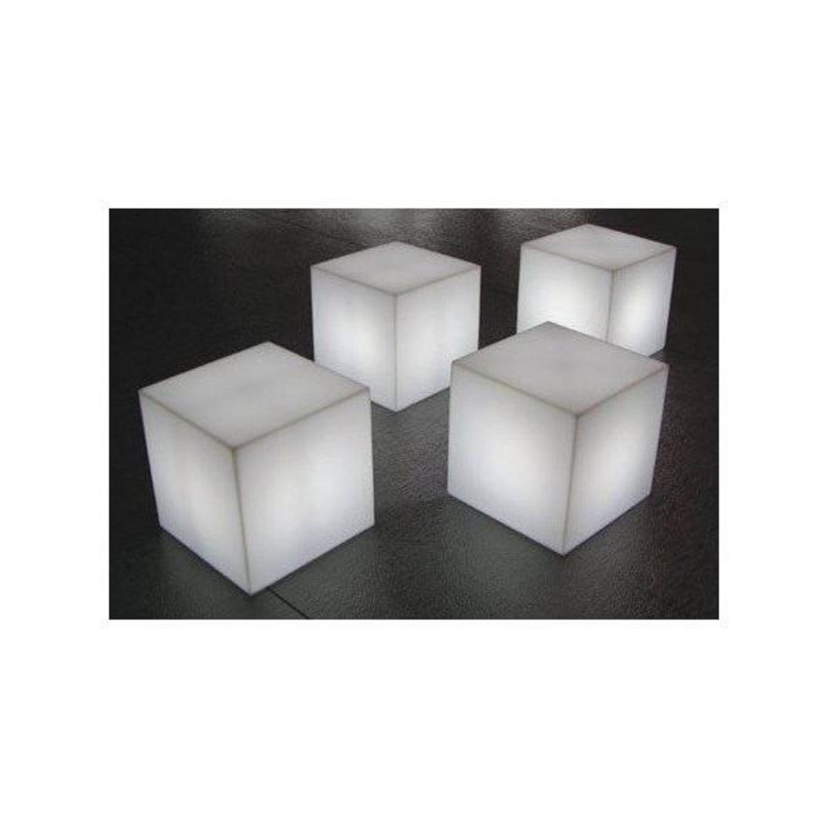 Lumisky Cube lumineux tabouret filaire pour extérieur LED - LUMISKY - Carry W40 - Blanc - 10W - Hauteur 40cm
