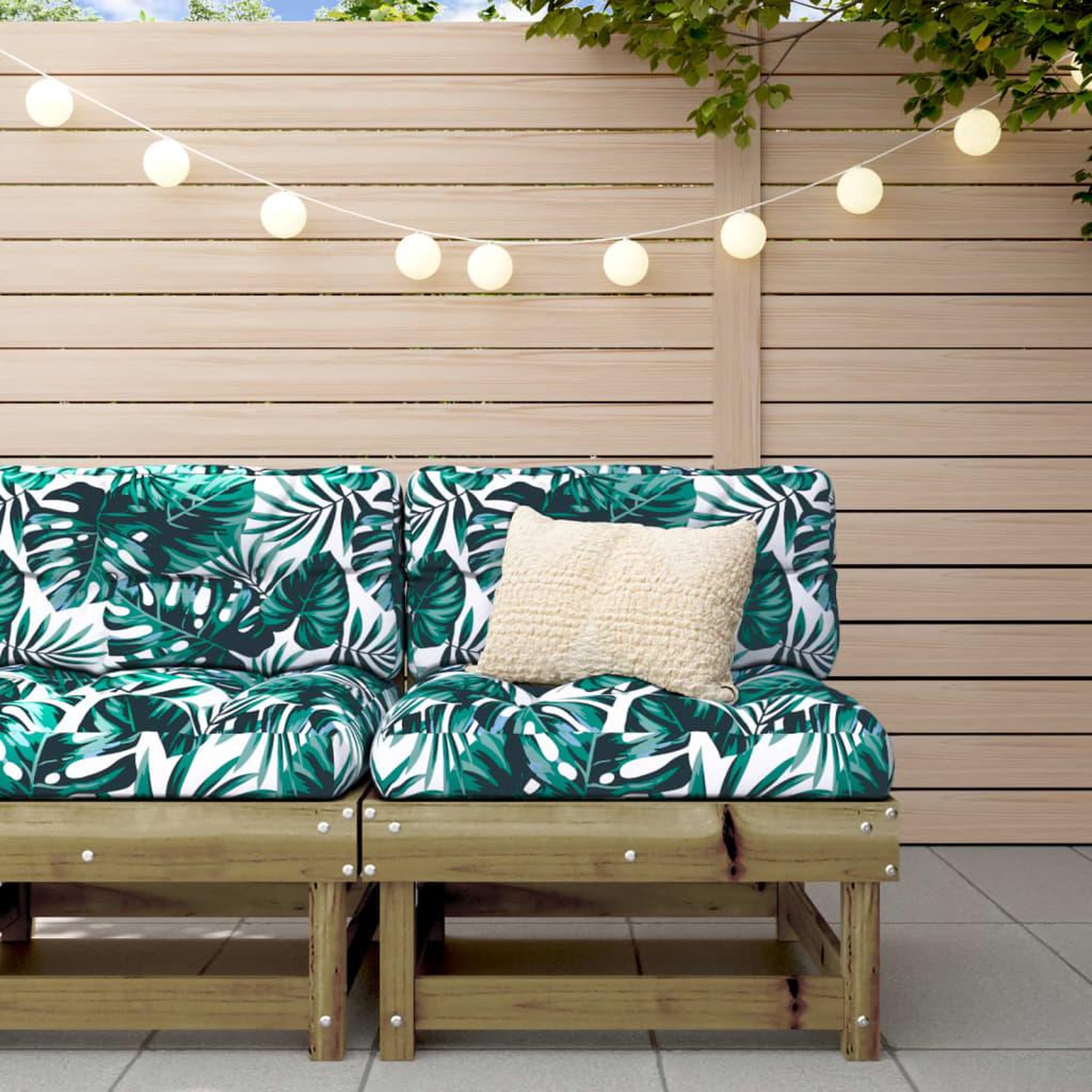 VIDAXL Canape central de jardin bois de pin impregne