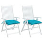 Voir la diapositive 4 : VIDAXL Coussins de chaise lot de 2 turquoise 50x50x7 cm tissu oxford