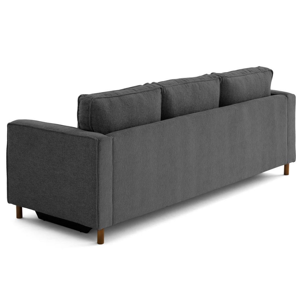 LISA DESIGN Jake - canapé droit 3 places convertible en tissu velours relief