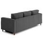 Voir la diapositive 5 : LISA DESIGN Jake - canapé droit 3 places convertible en tissu velours relief