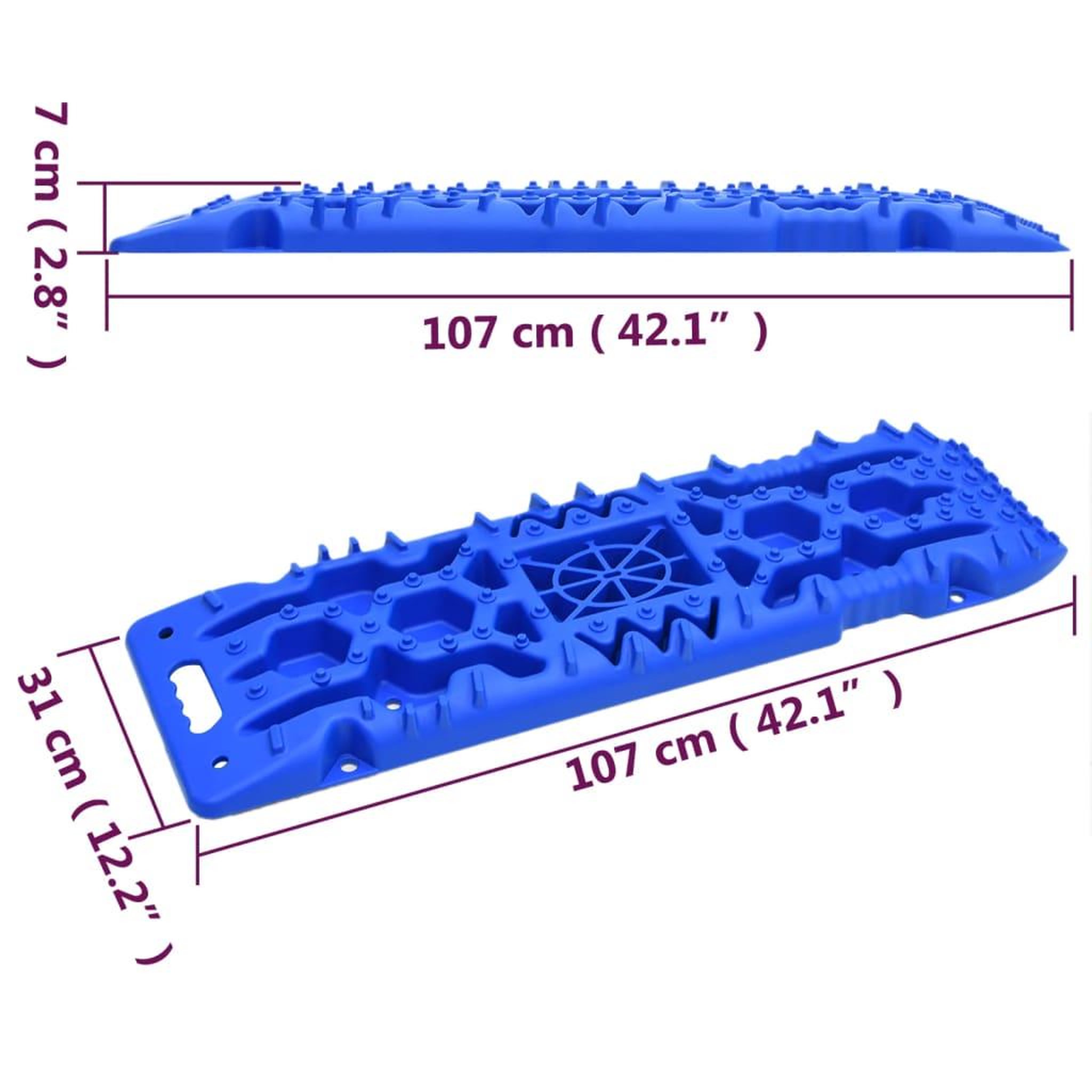 Voir la diapositive 6 : VIDAXL Planches de traction 2 pc bleu 107x31x7 cm nylon