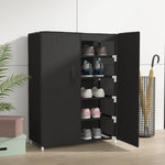 VIDAXL Armoire a chaussures Noir 60x28x90 cm Tissu