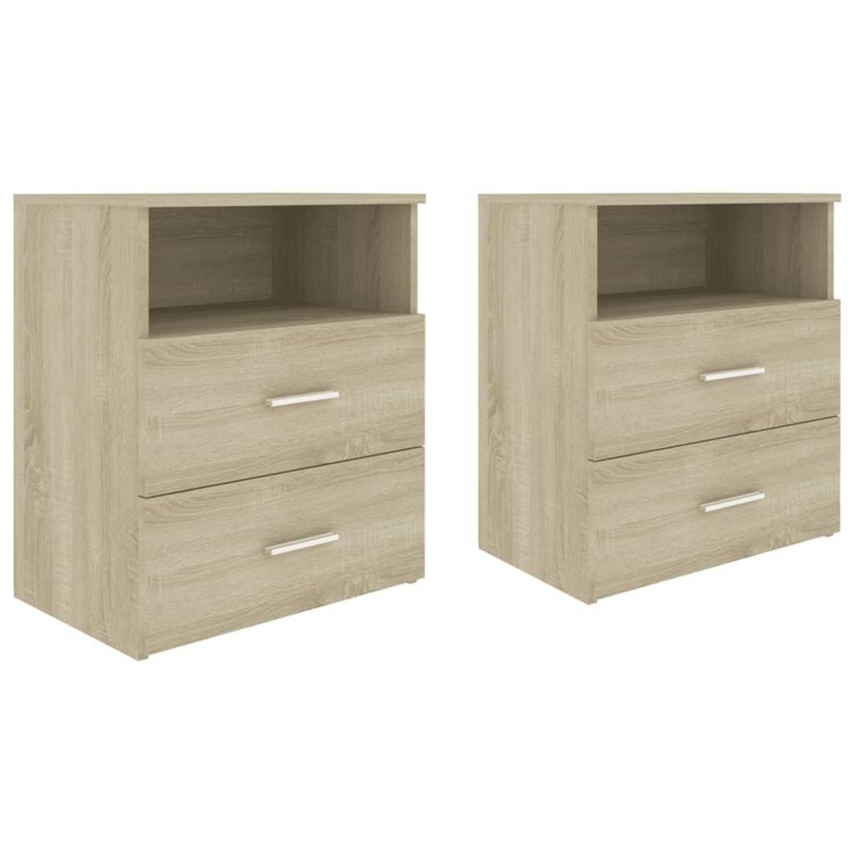 VIDAXL Tables de chevet 2 pcs Chene sonoma 50x32x60 cm