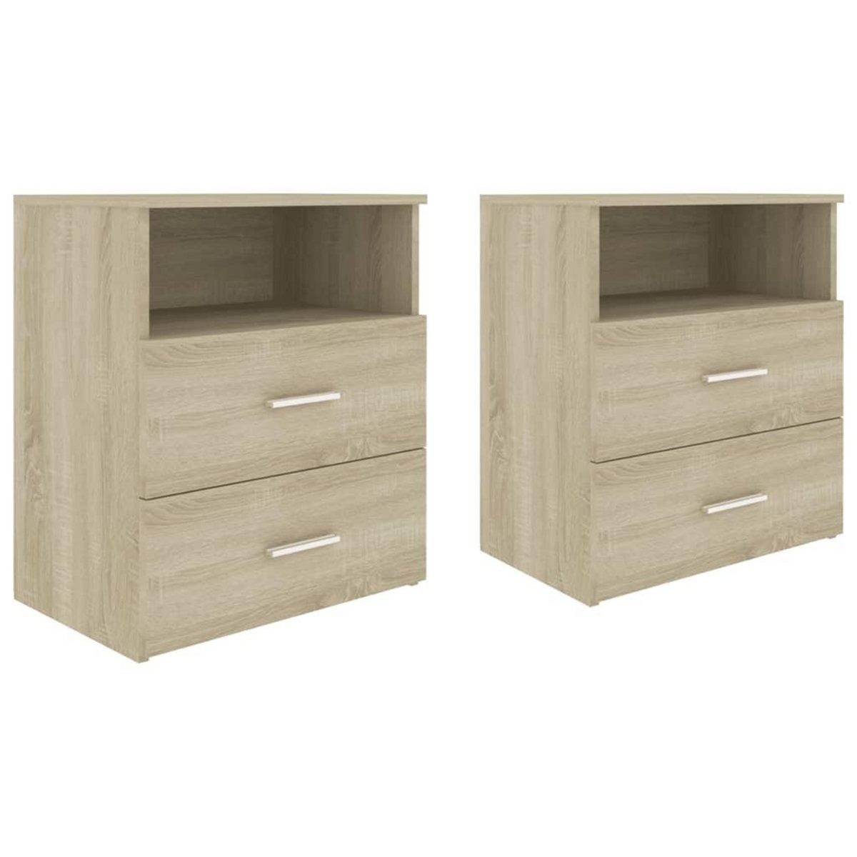 VIDAXL Tables de chevet 2 pcs Chene sonoma 50x32x60 cm