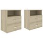 Voir la diapositive 2 : VIDAXL Tables de chevet 2 pcs Chene sonoma 50x32x60 cm