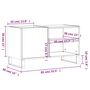 Voir la diapositive 6 : VIDAXL Armoire a disques blanc 85x38x48 cm bois d'ingenierie