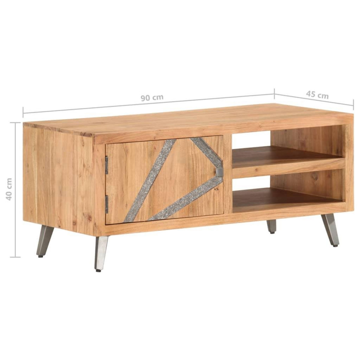 VIDAXL Table basse 90x45x40 cm Bois d'acacia massif