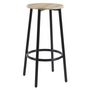 Voir la diapositive 3 : Paris Prix Ensemble Table de Bar & 2 Tabourets  Loka  86cm Noir