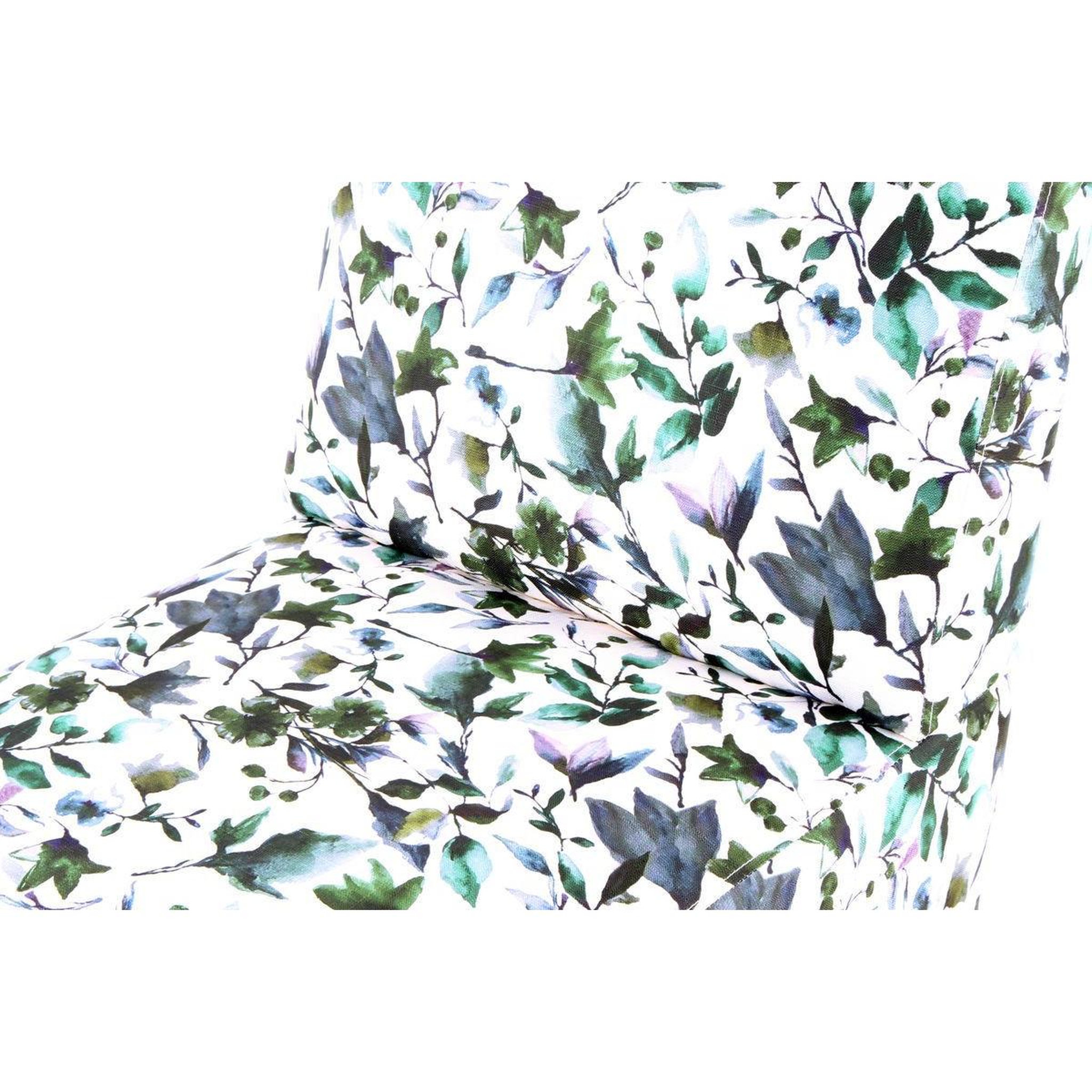 Voir la diapositive 3 : Paris Prix Fauteuil Design Imprimé  Indira  84cm Beige & Vert