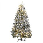 VIDAXL Sapin de Noël artificiel articulé 300 LED et boules 270 cm