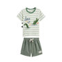 Voir la diapositive 1 : Petit Béguin Ensemble enfant t-shirt et short en éponge Crocro rigolo