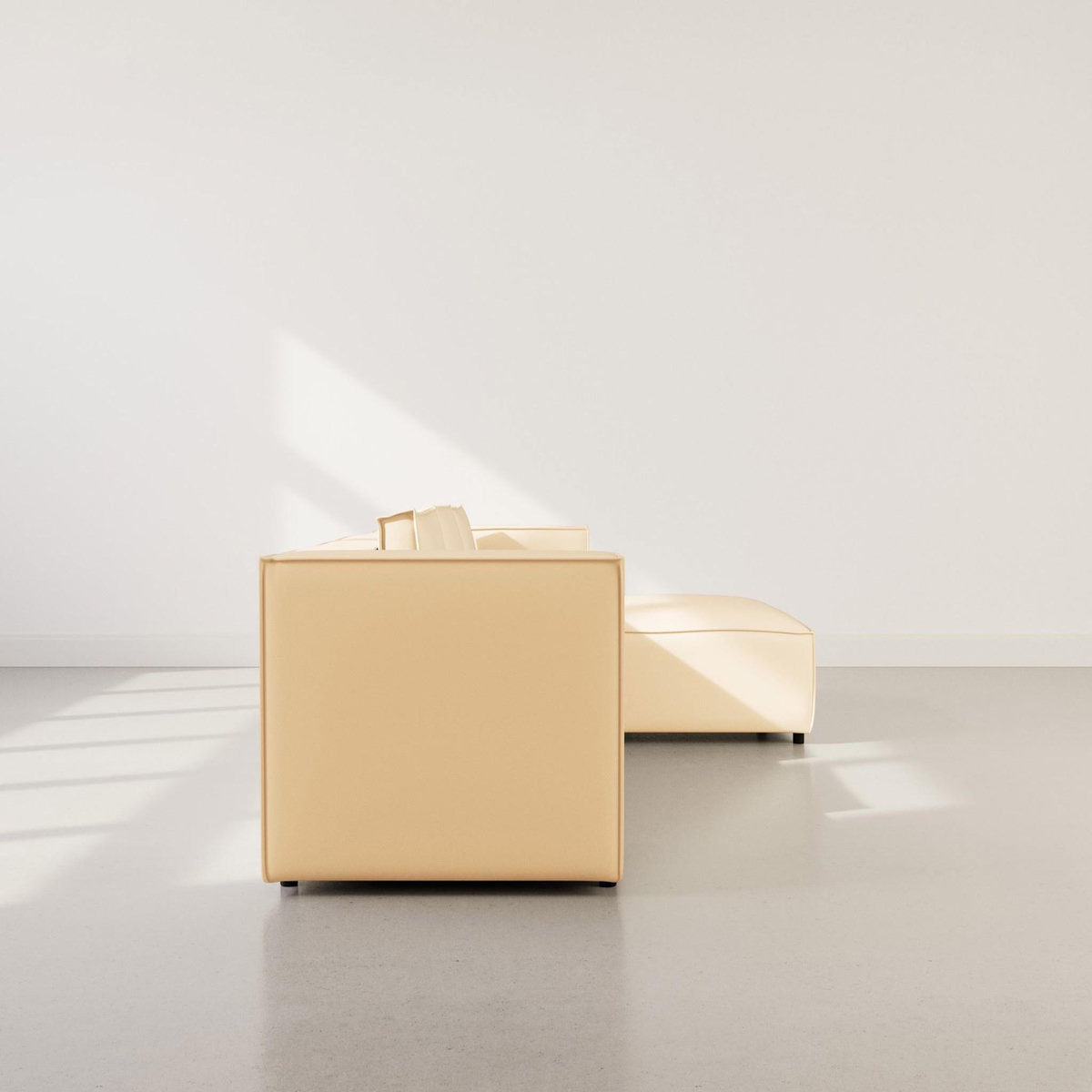 LISA DESIGN Stella - canapé d'angle droit 4 places en simili