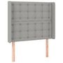 Voir la diapositive 3 : VIDAXL Tete de lit a LED Gris clair 83x16x118/128 cm Tissu