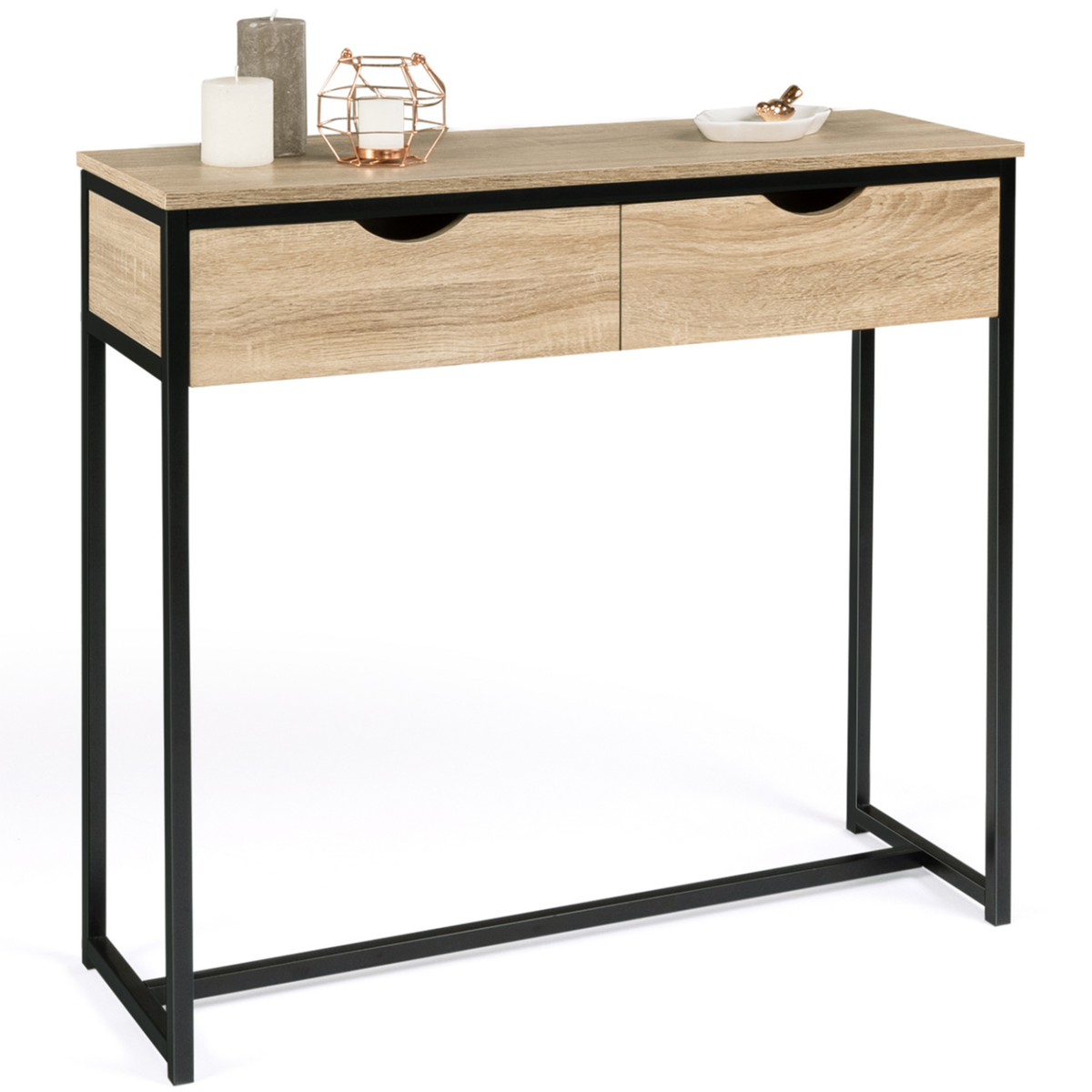 ID MARKET Console 2 tiroirs DETROIT design industriel