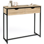 Voir la diapositive 1 : ID MARKET Console 2 tiroirs DETROIT design industriel