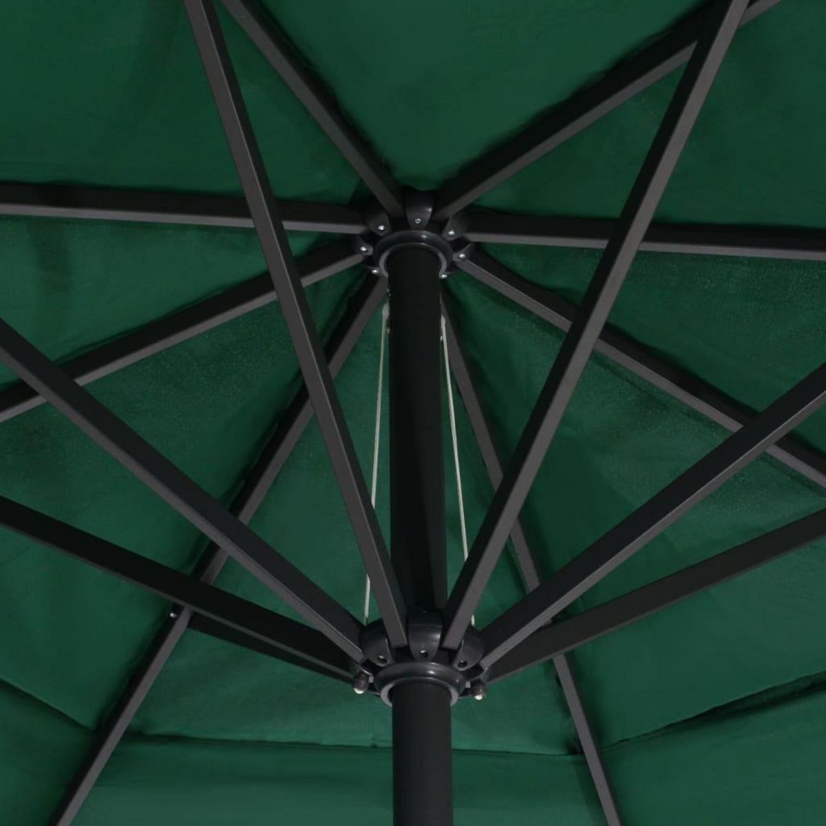 VIDAXL Parasol de jardin avec mat en aluminium 600 cm vert