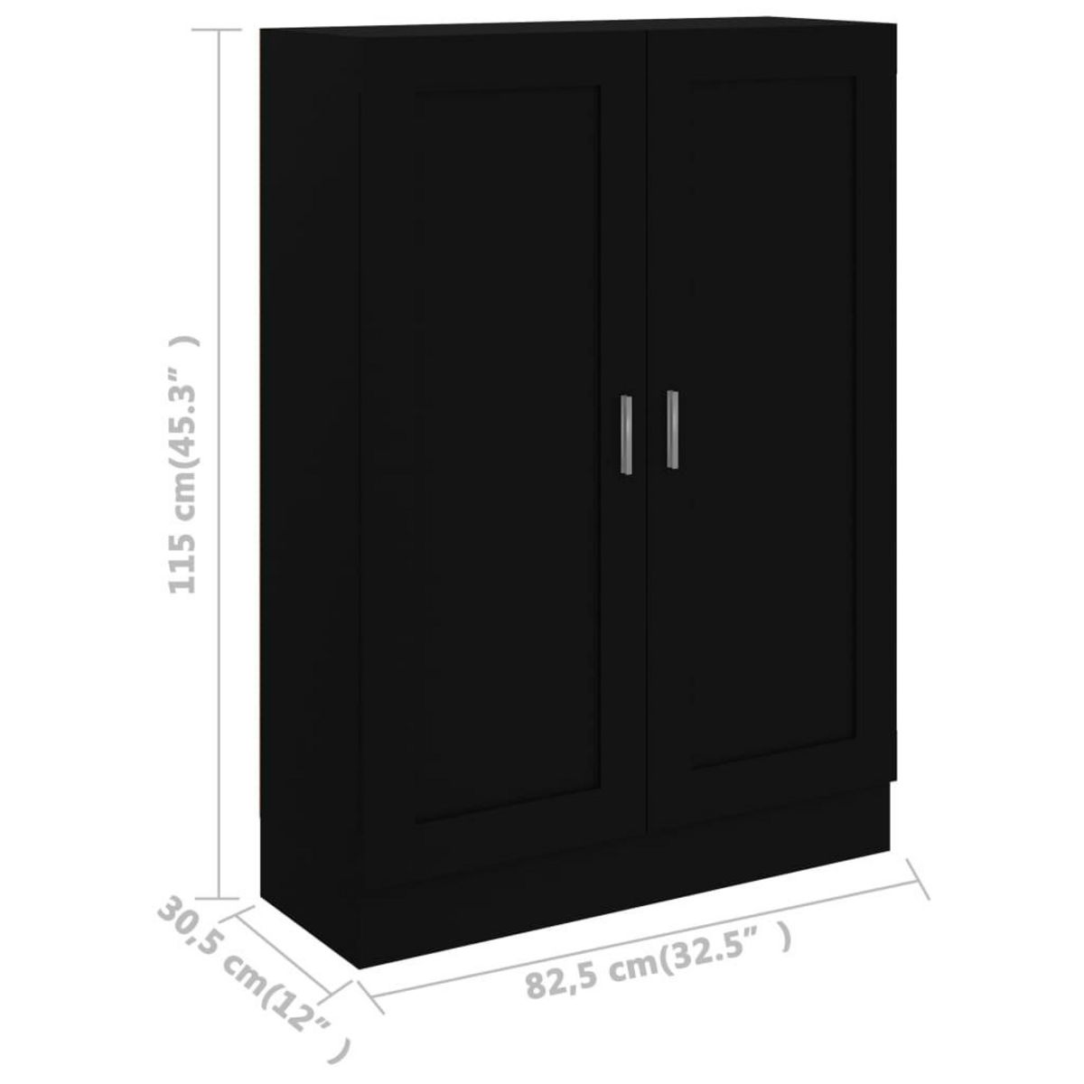 VIDAXL Bibliotheque Noir 82,5x30,5x115 cm Bois d'ingenierie