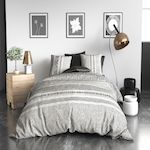 ATELIER DU COTON Parure Housse De Couette 100% Coton 57fils Lattice. Coloris disponibles : Multicolore