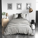 ATELIER DU COTON Parure Housse De Couette 100% Coton 57fils Lattice. Coloris disponibles : Multicolore