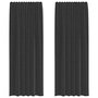 Voir la diapositive 2 : VIDAXL Rideaux en voile avec passants 2 pcs noir