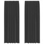 Voir la diapositive 2 : VIDAXL Rideaux en voile avec passants 2 pcs noir