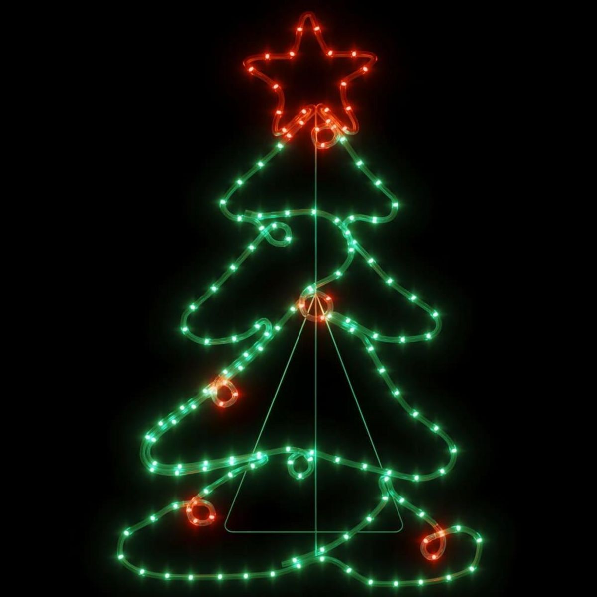 VIDAXL Figurine d'arbre de Noël avec 144 LED 88x56 cm