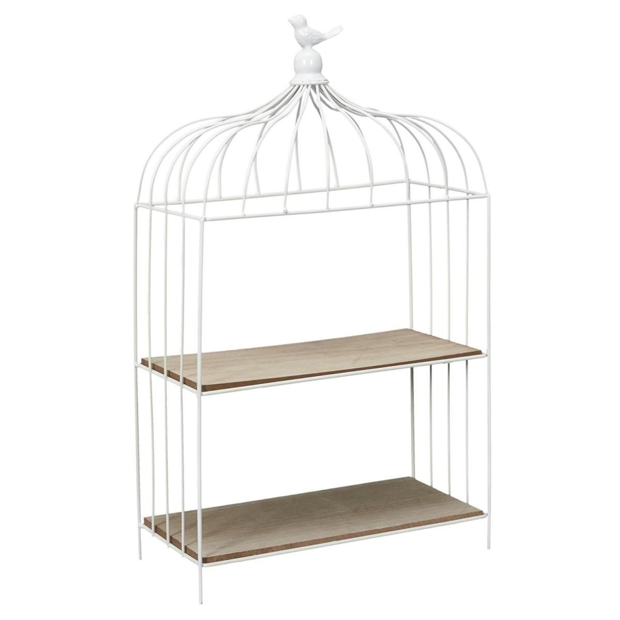 The Home Deco Factory Étagère Déco à Poser  Cage à Oiseau  51cm Blanc