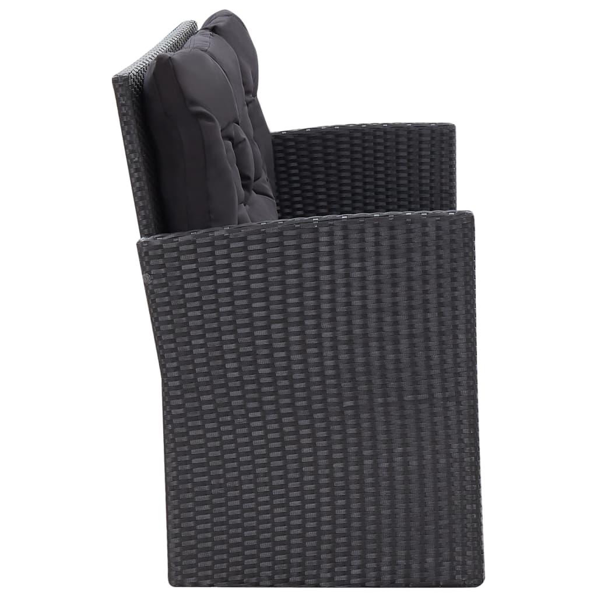 Voir la diapositive 4 : VIDAXL Salon de jardin 6 pcs avec coussins resine tressee noir