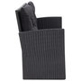 Voir la diapositive 4 : VIDAXL Salon de jardin 6 pcs avec coussins Resine tressee Noir
