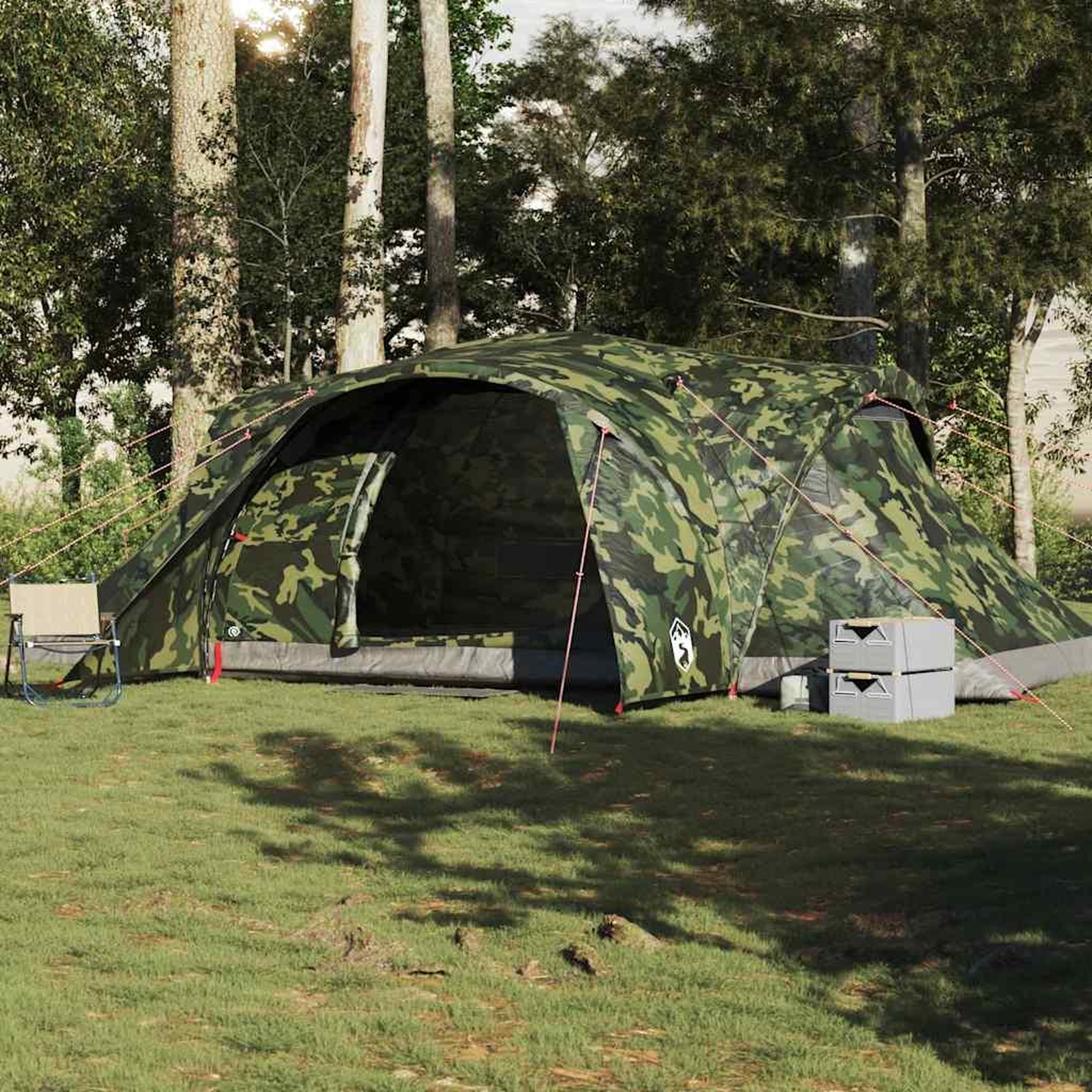 Voir la diapositive 3 : VIDAXL Tente familiale a dome 6 personnes camouflage impermeable