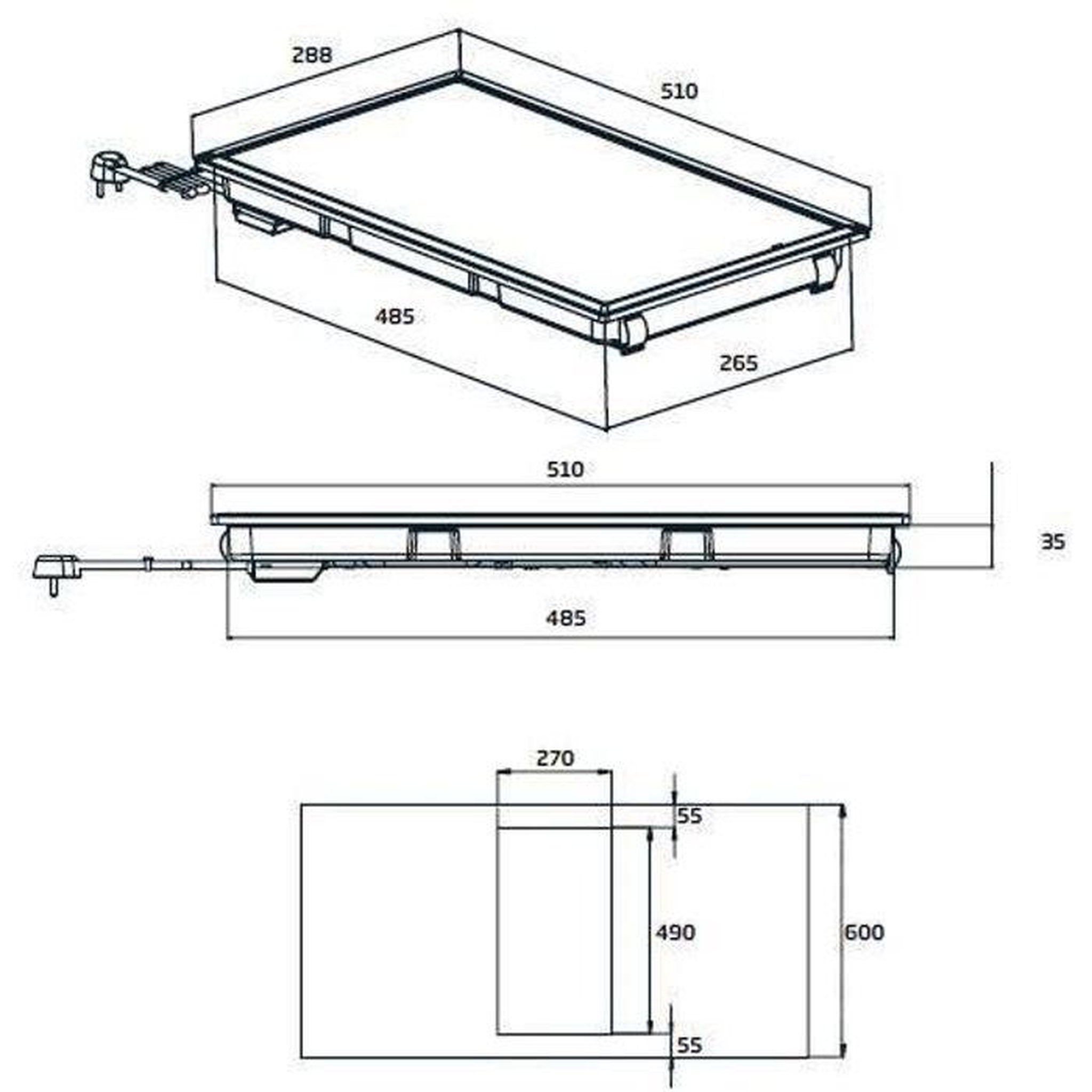 Voir la diapositive 5 : Beko Table domino vitrocéramique 30cm 3000w noir - HDMC32400TX