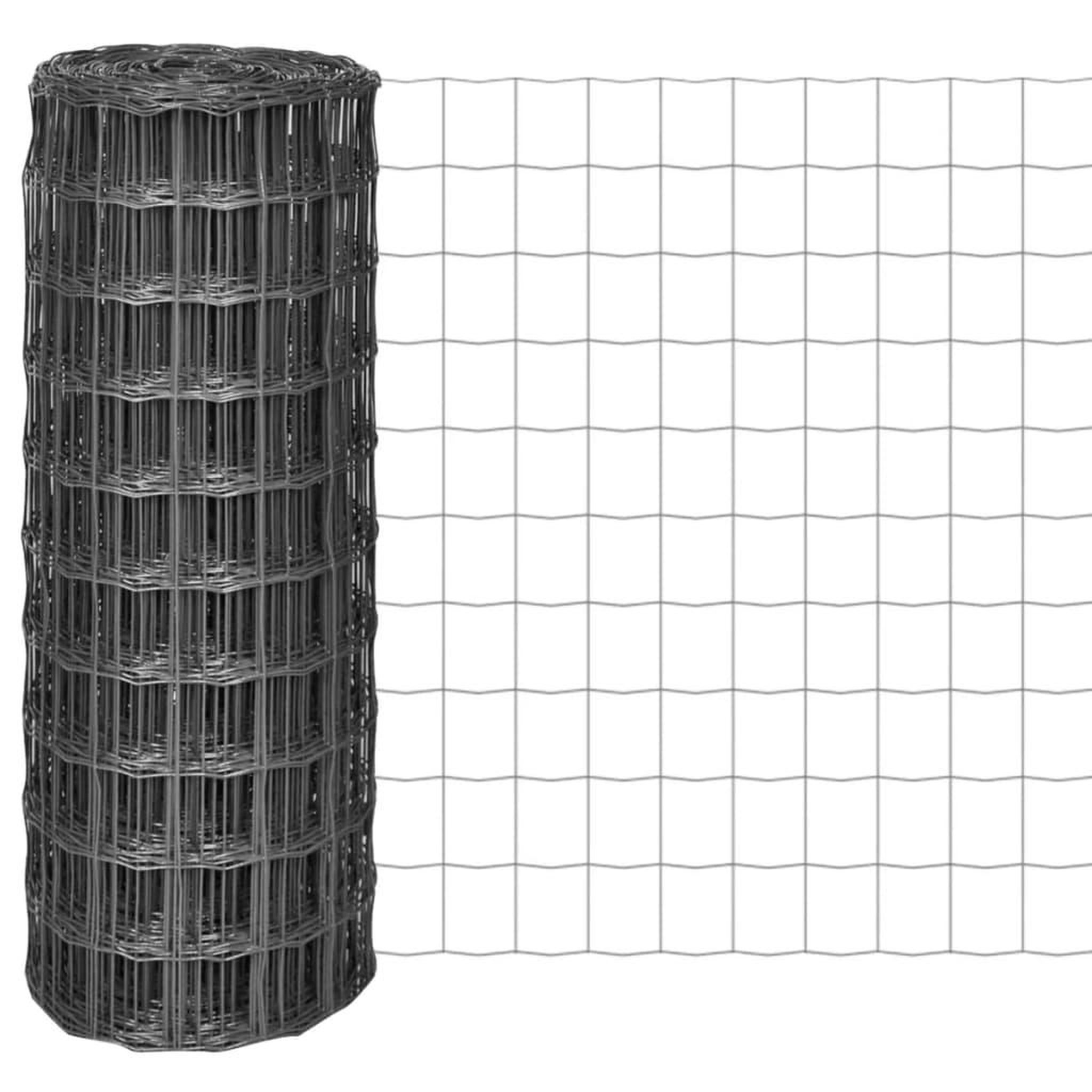 Voir la diapositive 1 : VIDAXL Cloture euro Acier 25 x 1 m Gris