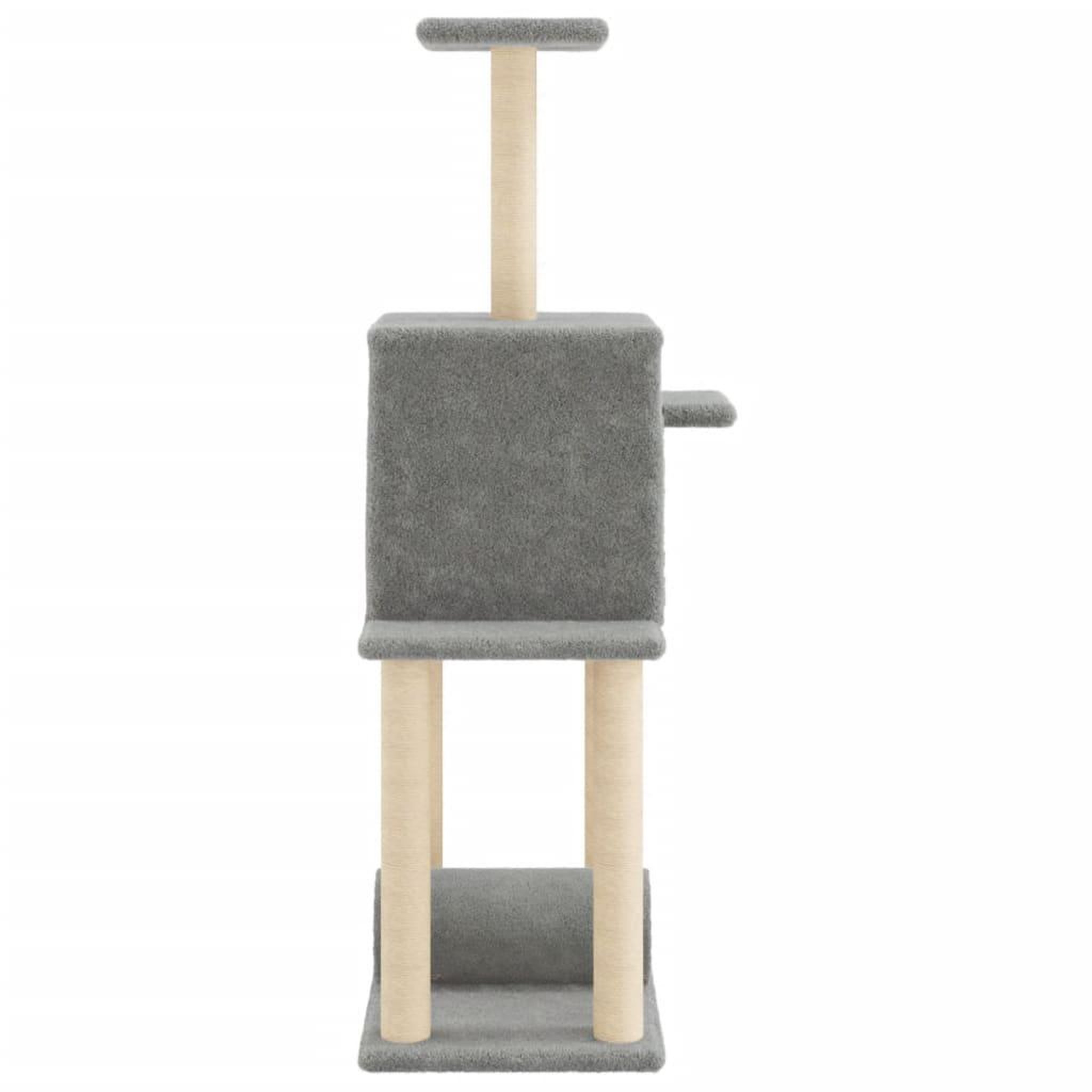 Voir la diapositive 5 : VIDAXL Arbre a chat avec griffoirs en sisal gris clair 122 cm